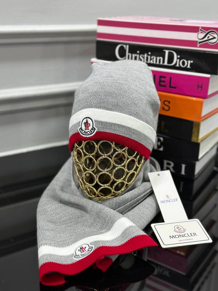 Moncler Wool Beanie And Scarf Set