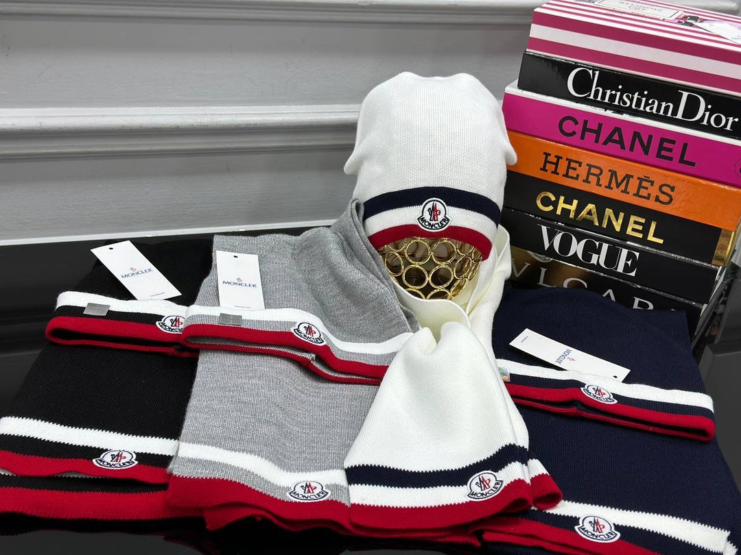 Moncler Wool Beanie And Scarf Set