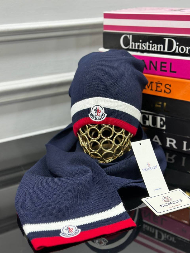 Moncler Wool Beanie And Scarf Set