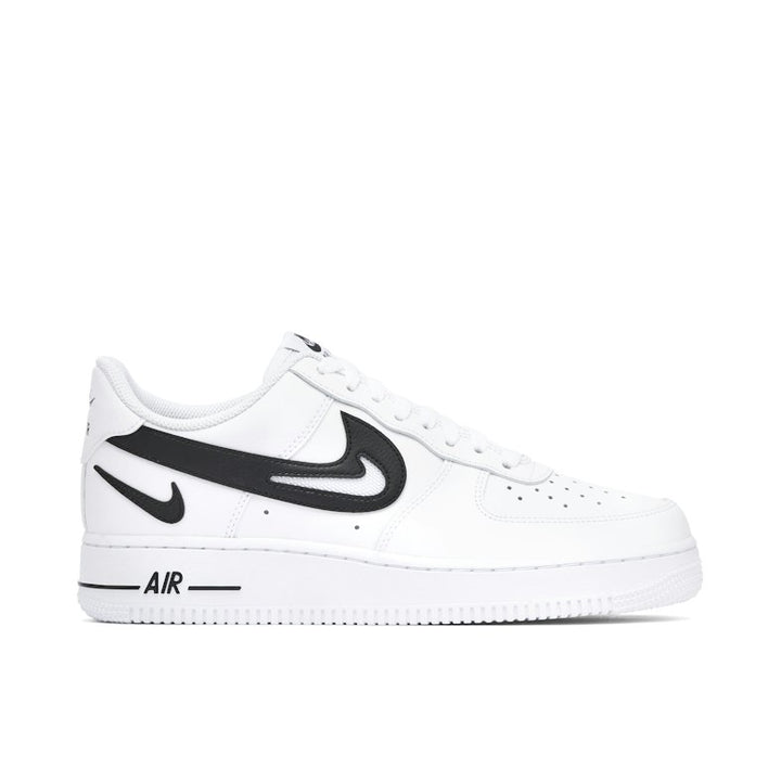 NIKE AIR FORCE 1 LOW '07 FM CUT OUT SWOOSH WHITE BLACK