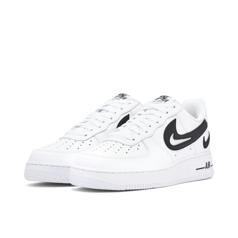 NIKE AIR FORCE 1 LOW '07 FM CUT OUT SWOOSH WHITE BLACK