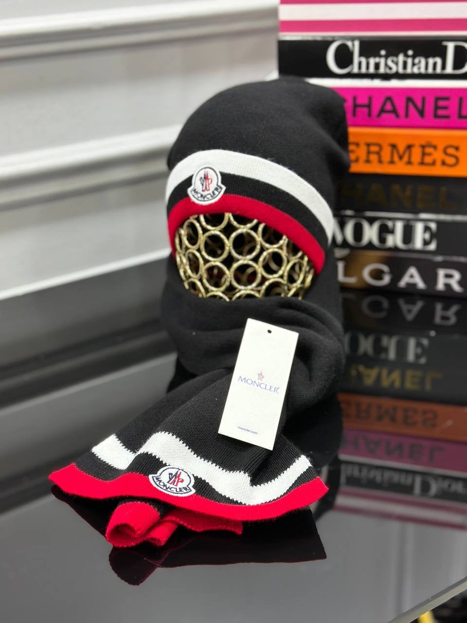 Moncler Wool Beanie And Scarf Set