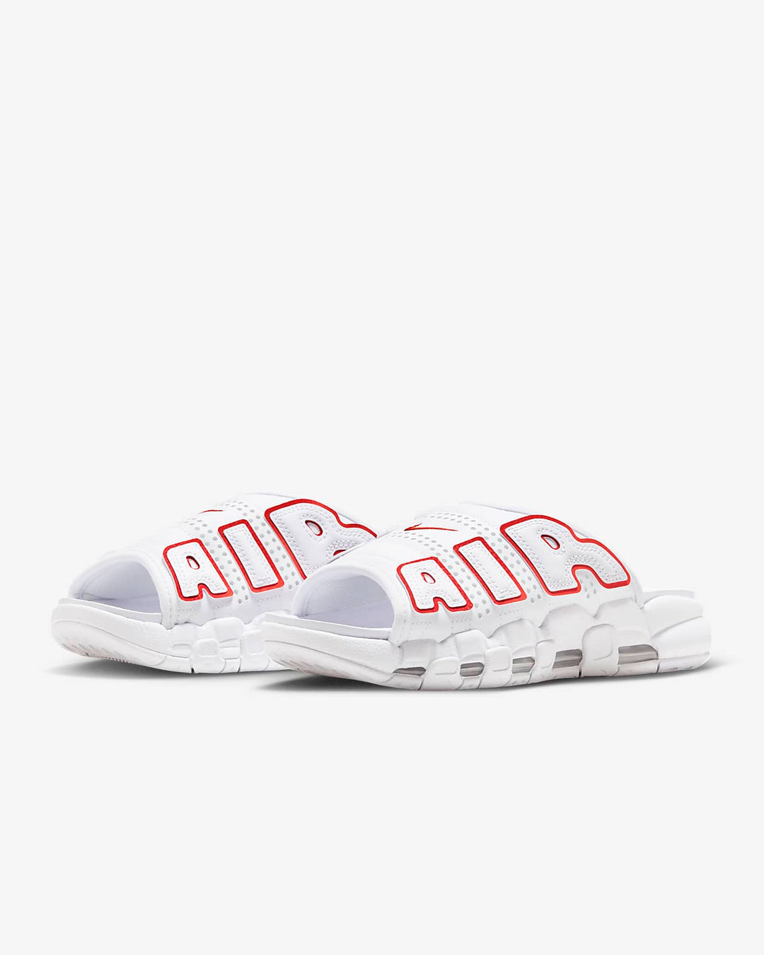 Nike Air More Uptempo Slide  "White/Red"