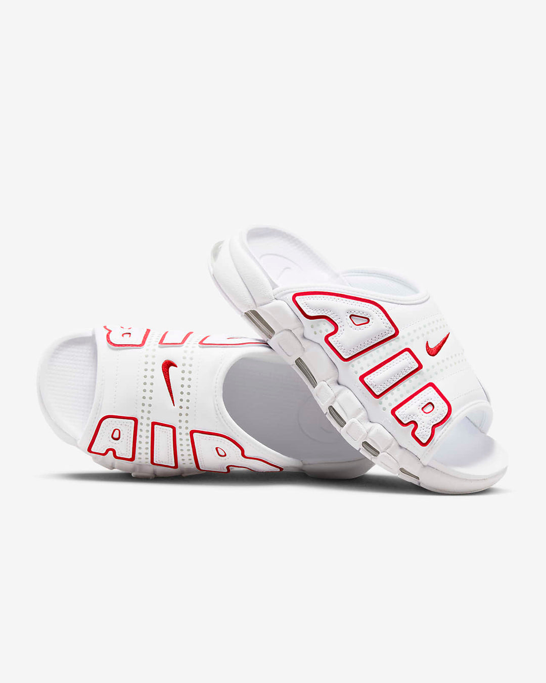 Nike Air More Uptempo Slide  "White/Red"